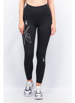 Buy Women Sportswear Fit Brand Logo Training Leggings, Black in UAE