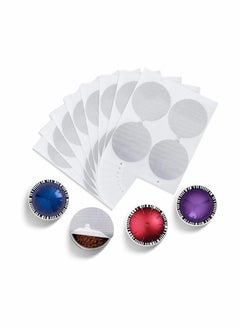 اشتري Capsule Cup Seal Film, Disposable Aluminum Foil Lids Self-Adhesive Stickers for Nespresso Machines (Filter Seal) Aluminum Foil Seals Kit Compatible with Nespresso Vertuoline Capsules 100pcs في السعودية