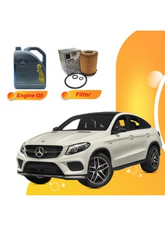 اشتري Gle43 9 Liters 5W40 Mercedes Oil And Original Filter في الامارات