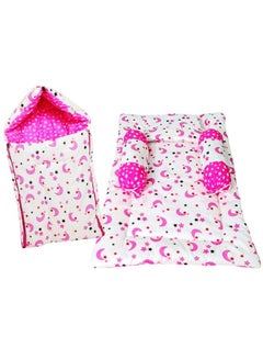 Buy Baby Bedding Gift Pack Combo Of Bedding With 3 Pillow Set And Sleeping Bag Combo Of 2 in UAE