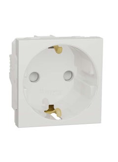 Buy Schneider Electric Socket-Outlet, New Unica, 2P+E, 16A, Schuko, With Shutter, White in Egypt