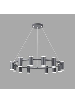 Buy Danube Home Luca Pendant Metal+Acrylic L80 Xw80 Xh15 Led Grey Bh1036/12 | Contemporary Pendant Lamps | Hanging Lanterns | Modern Design Indoor Lighting For Bedroom Dining Living Room in UAE