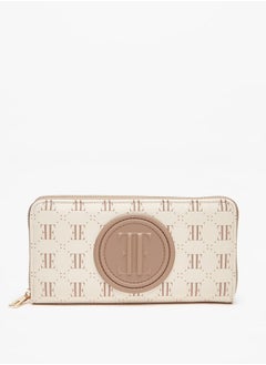 اشتري Women Monogram Printed Zip Around Wallet في السعودية