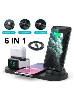 Buy 6 in 1 Wireless Charger Universal Compatibility For Phone/Smart watch/Headphone in Saudi Arabia