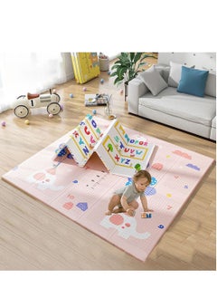 اشتري Baby Play Mat, Foldable Crawling Carpet Puzzle Mat, Educational Kids Activity Rug Blanket Floor Games Toys 200 * 180 * 1cm (Pink) في السعودية