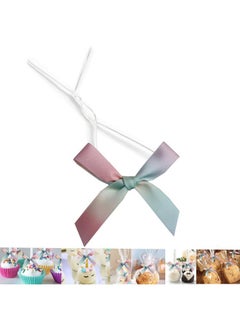 Buy 50 Pack 3" Rainbow Twist Tie Bows, Pastel Ribbon Bows With Twist Ties, Pretied Bows Twist Bows Gift Wrap Bows For Treats, Cake Pops, Baby Shower, Sweets Packaging, Party Favors(Light Color) in Saudi Arabia