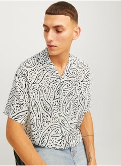 Buy Paisley Print Resort Collar Shirt in Saudi Arabia