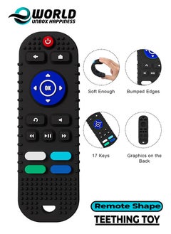 Buy TV Remote Control Shape Teething Toy, BPA-Free and Made from Food-Grade Silicone Baby Chew Toy for Gums and Early Sensory Education, Ideal for 6-12 Months Toddlers in UAE