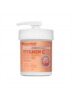 اشتري Vitamin C Brightening Moisture Cream for Face, Body, & Hands, Visibly Enhances Skin Tone, Helps Improve Overall Texture & Provides Lasting Hydration, 16 Oz في الامارات