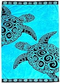 Buy Signoola Beach towel 90 x 170 cm Blue Turtles,100% cotton. in Egypt