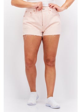 اشتري Women Plain Denim Shorts, Pink في الامارات