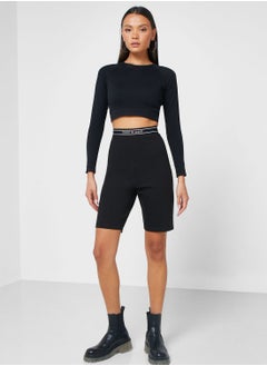 اشتري Cut Out High Waist Shorts في السعودية