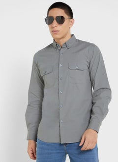 Buy Pure Cotton Casual Double Pocket Shirt in Saudi Arabia