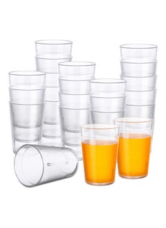 اشتري Plastic Drinking Glasses, 5 oz Clear Plastic Tumblers Stackable Frosted Plastic Cup Reusable Drinking Glasses Cups Bulk for Weddings Party Restaurant Kitchen, Cafe Party and Catering Supplies(10 Pack) في الامارات