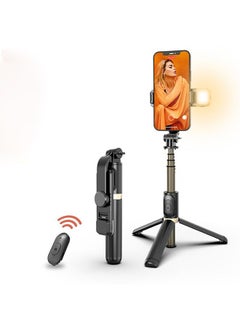 Buy 104CM Cell Phone Selfie Stick Tripod,Smartphone Tripod Stand All-in-1 with Integrated Wireless Remote,Portable,Lightweight in Saudi Arabia