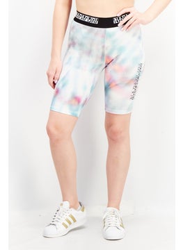 Buy Women Tie Dye Basic Shorts, Blue Combo in UAE