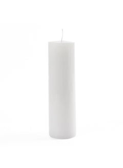 Buy Basics Pillar Candle, White - 7.5X25 Cm in UAE