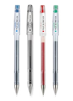 Buy 4-Piece G-Tec Ultra Fine Roller Pen 0.4mm Tip Multicolour in UAE