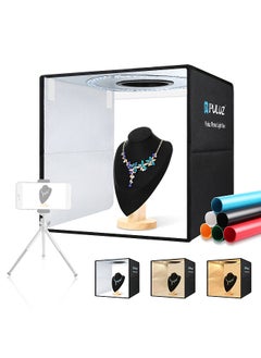 Buy PU5044BD 40*40*40cm Foldable LED Light Tent Desktop Photo Studio Light Box Softbox 3200K-6500K Dimmable 160pcs Beads 3 Light Modes 10 Brightness Levels Type-C Powered with 6pcs Color Backdrops in UAE