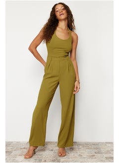 Buy Green Maxi Crepe Woven Jumpsuit TWOSS24TU00014 in Egypt