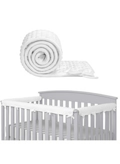 Buy 3-Piece Baby Crib Rail Cover Protector Set, Kids Bed Rails, Safe Teething Guard Wrap Fits Side and Front Rails Bed Guardrail Protection from Chewing for Fits Side and Front Rails in Saudi Arabia