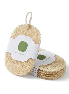 Buy Loofah Dish Sponges, Natural & Reusable Dishwashing Sponges, Power Cleaning and Easy Storage, Without Irritating Elements, Multi-Purpose Loofah, for Kitchen, Kitchen Scrubber Loofahs (6 Pack) in Saudi Arabia