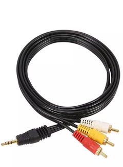Buy 3 RCA TO 3.5mm Audio Cable in Saudi Arabia