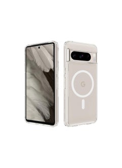 Buy Google Pixel 8-Pro Case, Clear Case Magnetic Military Grade Drop Protection Anti Yellowing Cell Phone Cover - Rugged Durable Shockproof Protective Bumper in Saudi Arabia