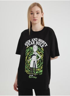 Buy Oversize Fit Rick And Morty Licensed Printed Short in UAE