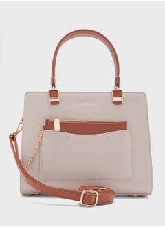 Buy Colour Block Satchel With Pouch in UAE