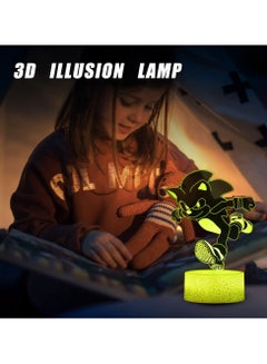 Buy 3D Anime Night Light -LED Illusion Lamp 5 Patterns and 16 Color Change Decor Table Lamp with Remote Control, Creative Birthday Christmas Gifts for Boys Girls in Egypt