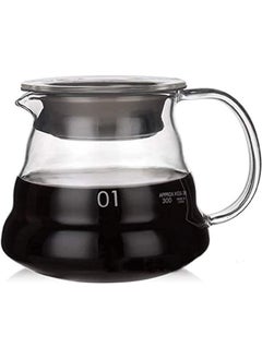 Buy ECVV 360ml V60 Heat Resistant Glass Coffee Server in Saudi Arabia