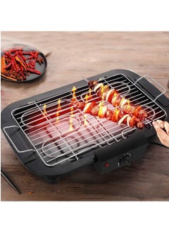 Buy Electric Grill Portable Tabletop Grill Kitchen BBQ Grills Adjustable Temperature Control, Removable Water Filled Drip Tray, 2000W,Black in UAE