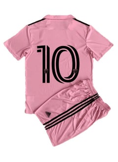 اشتري 23-24 Miami Away Shirt, #10 International Major League Soccer Jersey, Jersey and Shorts Set for Kids في الامارات