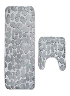 Buy Home Clearance Sale Coral Velvet Soft Non Slip Bathroom Shower Mat - 2 Pieces in UAE