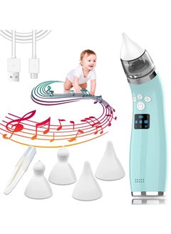 Buy Baby Nasal Aspirator, Electric Nose Suction with 4 Silicone Nose Tips for Infants with 3 Levels of Suction&Music Soothing Function Rechargeable in Saudi Arabia