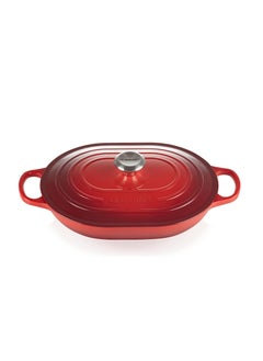 Buy Le Creuset Signature Cerise Cast Iron 31cm Oblong Casserole in Saudi Arabia