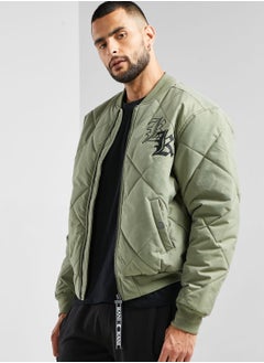 Buy Old English Quilted Bomber Jacket in UAE