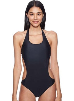 Buy Glitter Polyester Basic Scoop Neck Side Cut-Out Bodysuit for Women M in Egypt