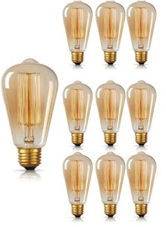 Buy LED Bulb Vintage Edison E27 6w 10 pcs warm white in UAE