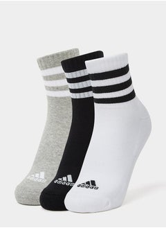 اشتري Pack of 3 Striped Cushion Sportswear Mid Cut Socks في السعودية