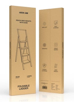 Buy {GNFLLADR150BK} GREEN LION FOLDABLE LADDER 150 KG - BLACK in UAE