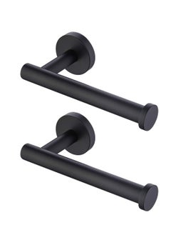 اشتري Toilet Paper Holder for Bathroom 2 Pack Tissue Holder Dispenser SUS304 Stainless Steel RUSTPROOF Toilet Roll Holder Wall Mount Matte Black A2175S12-BK-P2 في الامارات