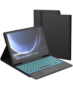 Buy Backlit Touchpad Keyboard Case For Samsung Galaxy Tab S9 / S9 FE 10.9 Inch 2023 Release, Wireless Keyboard With Slim Stand Cover Case For 10.9'' Galaxy Tab S9 / S9 FE Black in UAE