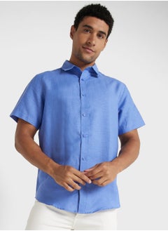 Buy Short Sleeve Linen Shirt in Saudi Arabia