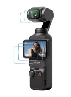 اشتري DJI Osmo Pocket 3 Screen Protector Tempered Glass flim ＆Camera Lens Protector Tempered Glass High Definition Clear (4PCS) في الامارات