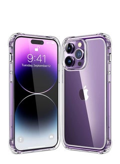 Buy iPhone 14 Pro Max Case, Shock Absorption, Anti-Scratch, Support Wireless Charging (Clear) in Saudi Arabia