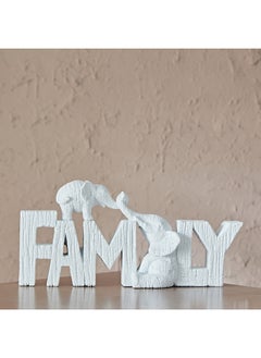 Buy Rabaque Polyresin Family with Elephant Decorative Accent 30 x 14 x 5 cm in UAE