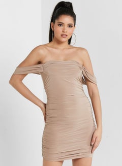 Buy Ruched Detail Bodycon Dress in UAE