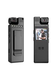 Buy 1080P HD Mini Body Camera Portable Small Body Worn Cam Wearable Pocket Video Recorder with 180° Rotatable Lens, 1.3" LCD, Night Vision for Security Guard, Law Enforcement, Built-in 64G Memory Card in UAE